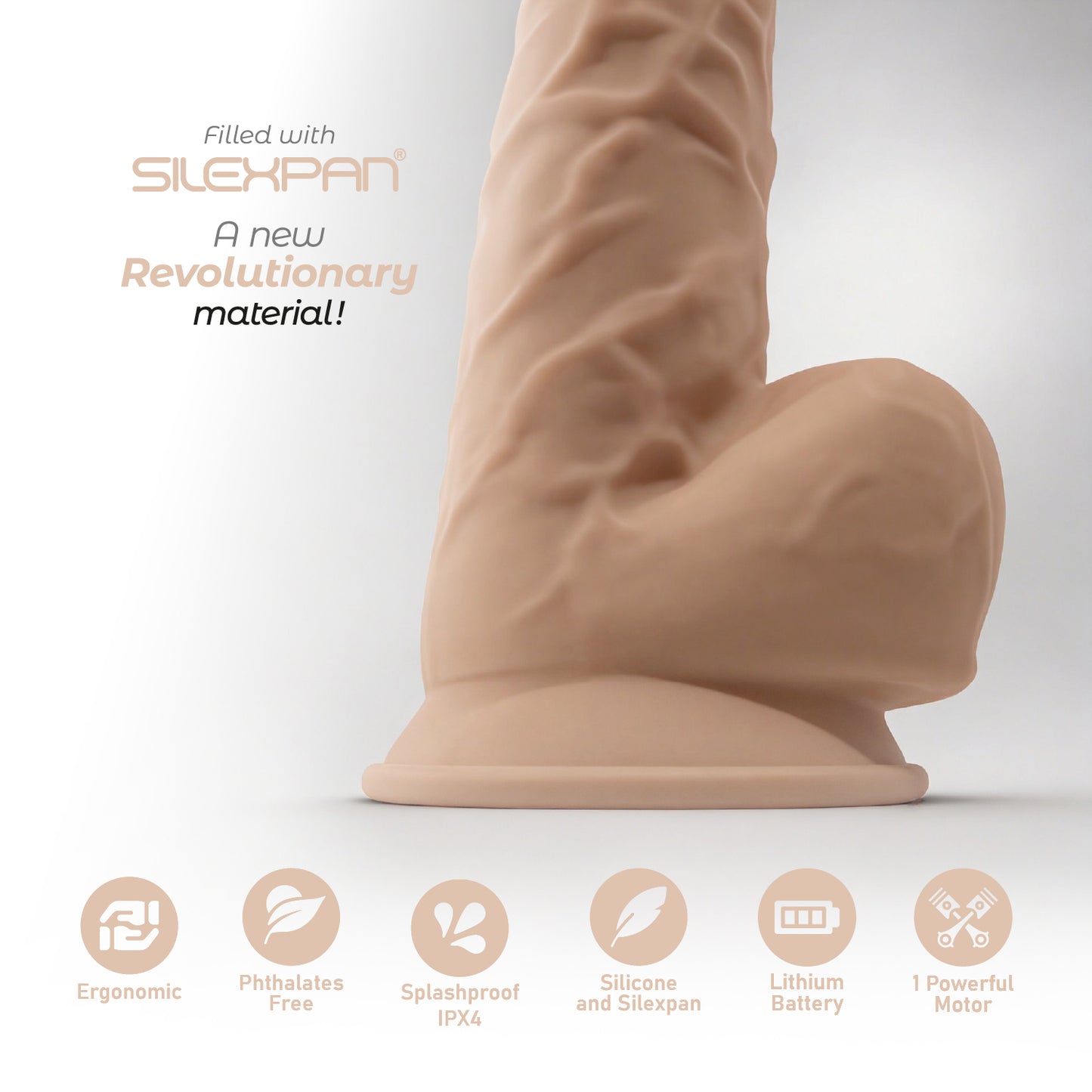 Model 1 8.5" Vibration + LRS — close-up of the SILEXPAN® formula