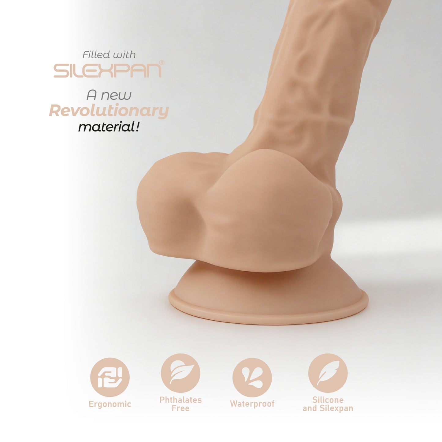 Model 1 8" — close-up of the SILEXPAN® formula