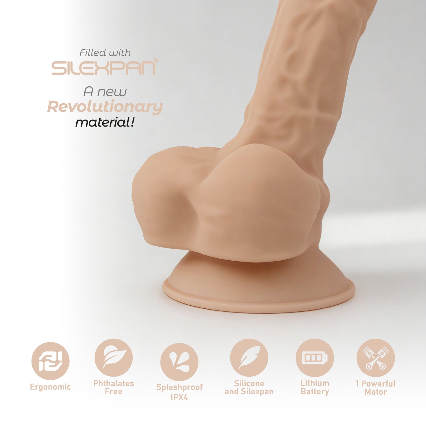 Model 1 8" Vibration + LRS — close-up of the SILEXPAN® formula