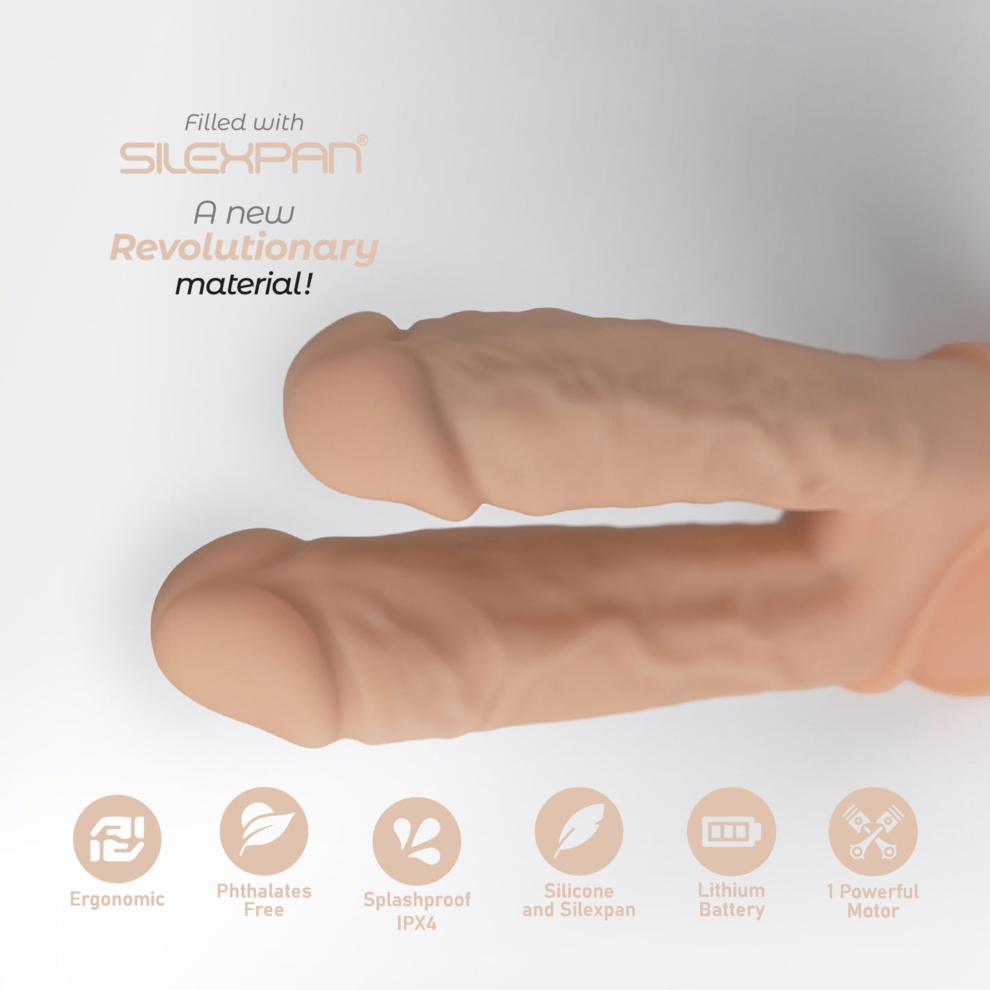Model 1 7"+8" Vibration + LRS — close-up of the SILEXPAN® formula